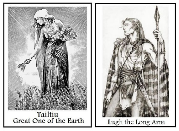 Rappresentazione di Tailtiu e Lugh